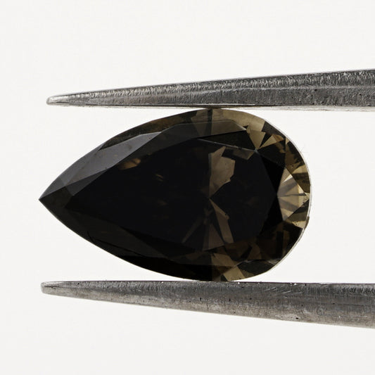 Pear Lab Grown Black Colored Diamond Loose Diamond For Engagement Ring Conflict free Diamond For A Gift Fancy Colored Diamond CVD Diamond