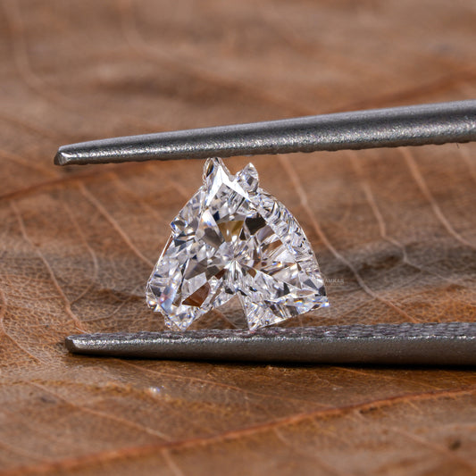 Horse Head Shape Lab Grown Diamond, Fancy Shape Man Made Diamond,1.00 Ct Horse Head Diamond for Unisex Pendant,Loose Diamond For Earring