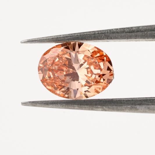 Oval Lab Grown Orange Colored Diamond Loose Diamond For Diamond Ring Conflict free Diamond Fancy Colored Diamond Oval Cut Eternity Band Ring