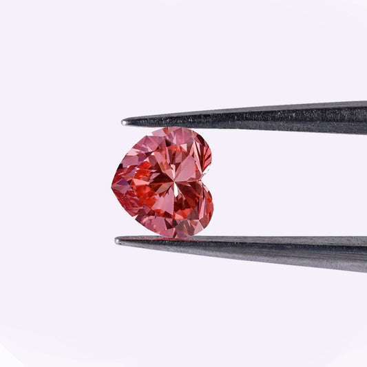 Heart Pink Colored Lab created Diamond Loose Diamond For Engagement Ring Heart Diamond For Love necklace For Custom Diamond Ring For Her