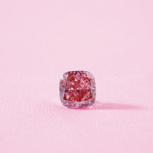 Cushion Pink Lab Grown Diamond CVD Diamond For Engagement Ring Cushion Diamond Halo Wedding Ring Fancy Vivid Pink Diamond Loose For Her