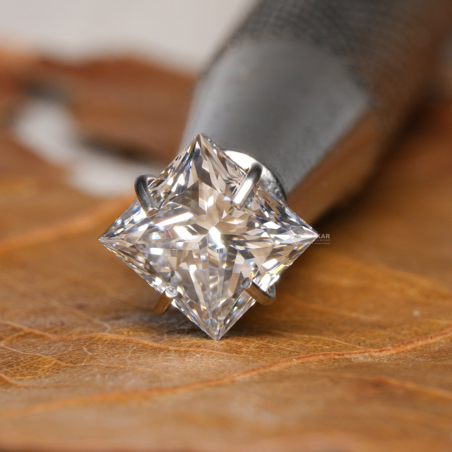 IGI Certified Princess Cut Engagement Ring Lab Grown Diamond