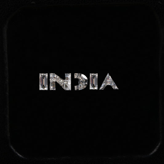 0.55CT "INDIA" Letter Alphabetical Initial Lab Grown Diamond Personalized For Necklace For Pendant For Hip Hop Jewelry Customize Your Name