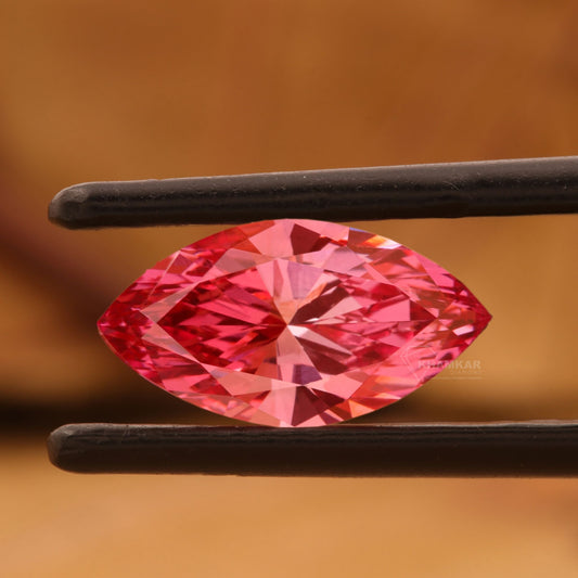 1CT Marquise Vivid Pink Lab Diamond | Fancy CVD