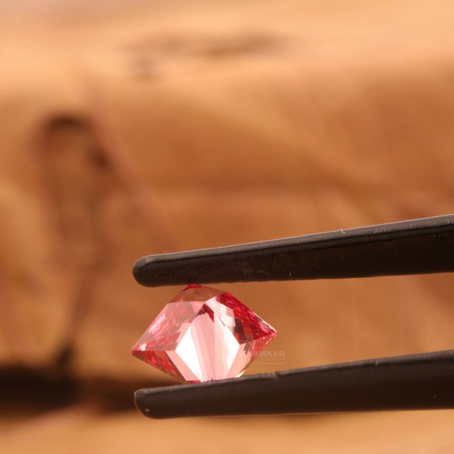 1CT Princess Vivid Pink Lab Diamond | Fancy CVD Loose Diamond for Ring