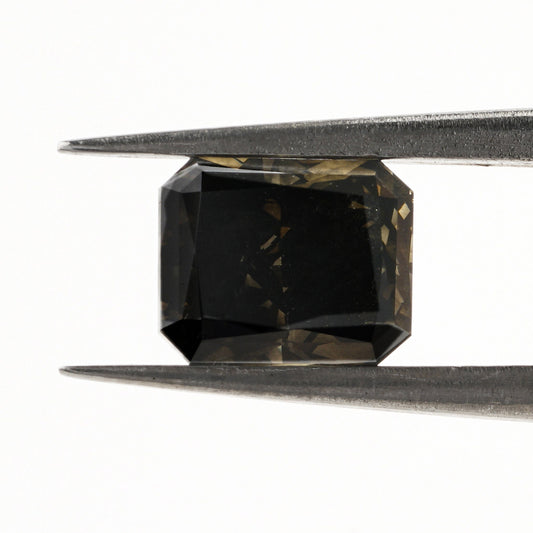Radiant Lab Grown Black Colored Loose Diamond Conflict free Diamond Fancy Colored Diamond Radiant Diamond Engagement Ring For Customization