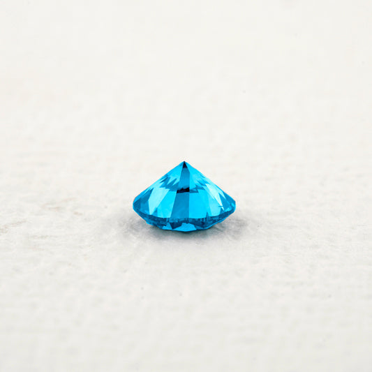 Round Blue Colored Loose Diamond 14K White Gold Round Diamond Wedding Halo Ring Loose Diamond For Custom Ring Blue Diamond Ring