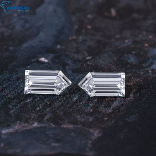 Bullet Cut Lab grown Diamond For Jewelry, CVD-HPHT Diamond For Studs, For Engagement Ring, Loose diamond For Earring, Antique Cut Diamond
