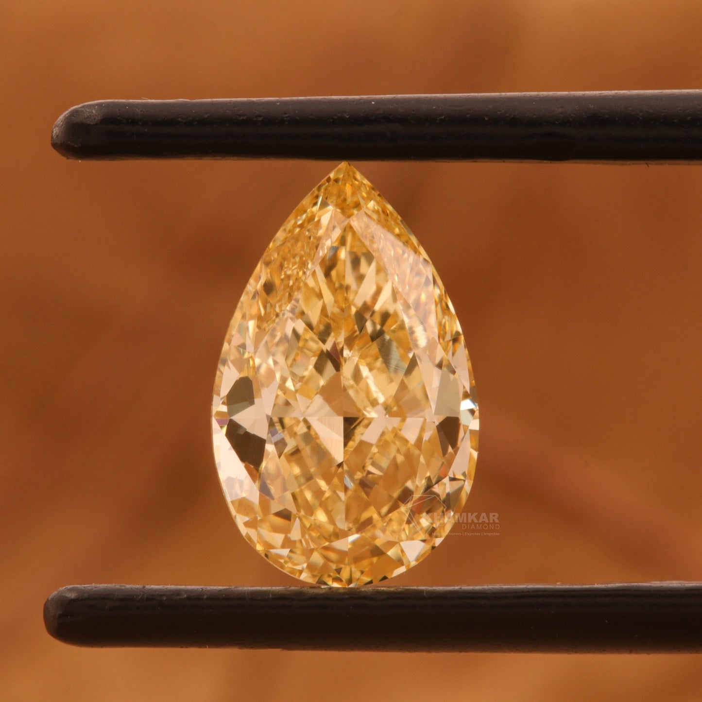 1CT Pear Vivid Yellow Lab Diamond | Loose IGI | Conflict Free