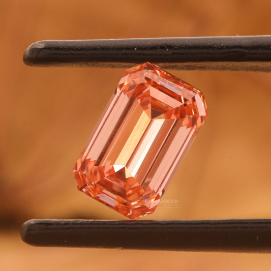 1CT Emerald Vivid Orange Lab Grown Diamond – Fancy CVD Stone