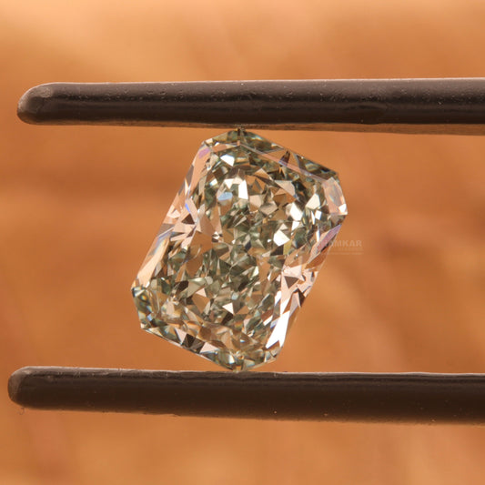 1 Ct Radiant Cut Green Lab Grown Diamond | Loose Diamond for Engagement Ring