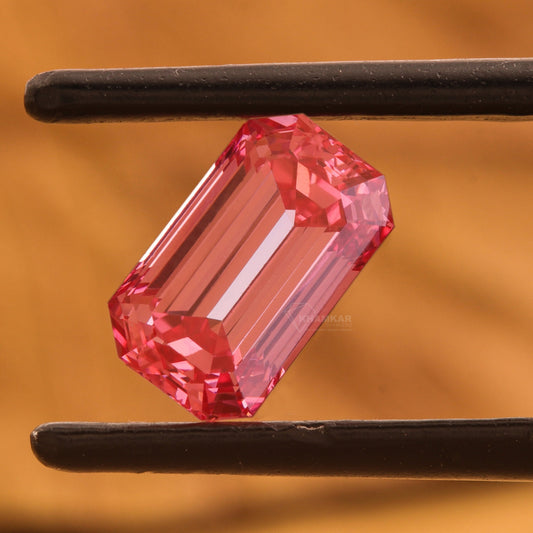 1 CT Emerald Vivid Pink Lab Diamond Loose Stone