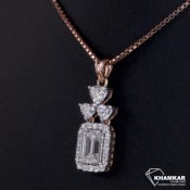 4 TCW Emerald & Heart Lab Grown Diamond Halo Pendant