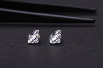 Emerald Cut Lab grown Diamond Pair For Wedding Earring Studs D-E Color Loose Diamond For Engagement Ring Conflict Free Diamond Pair