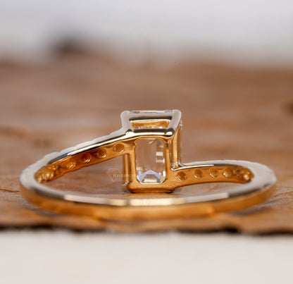 Emerald Cut 1CT Lab Grown Diamond Ring – Pave Claw Setting