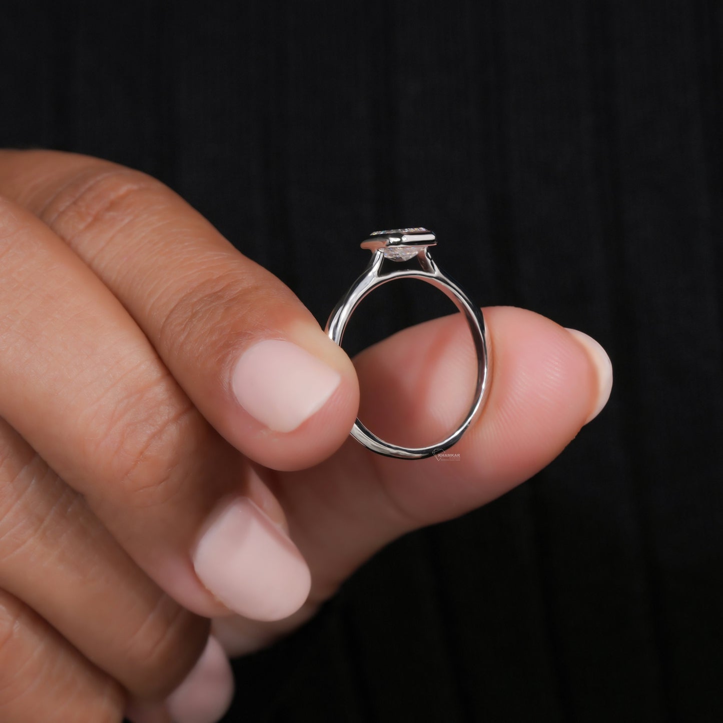 Emerald Cut Lab Diamond Ring | Solitaire  Wedding Ring For Her