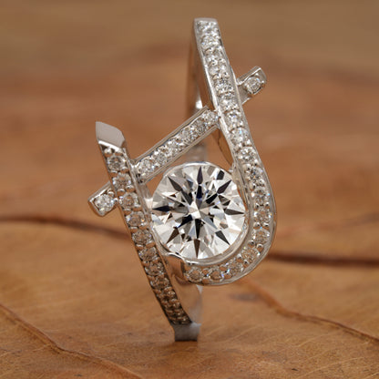 1CT Round Brilliant Lab Diamond Proposal & Promise Ring