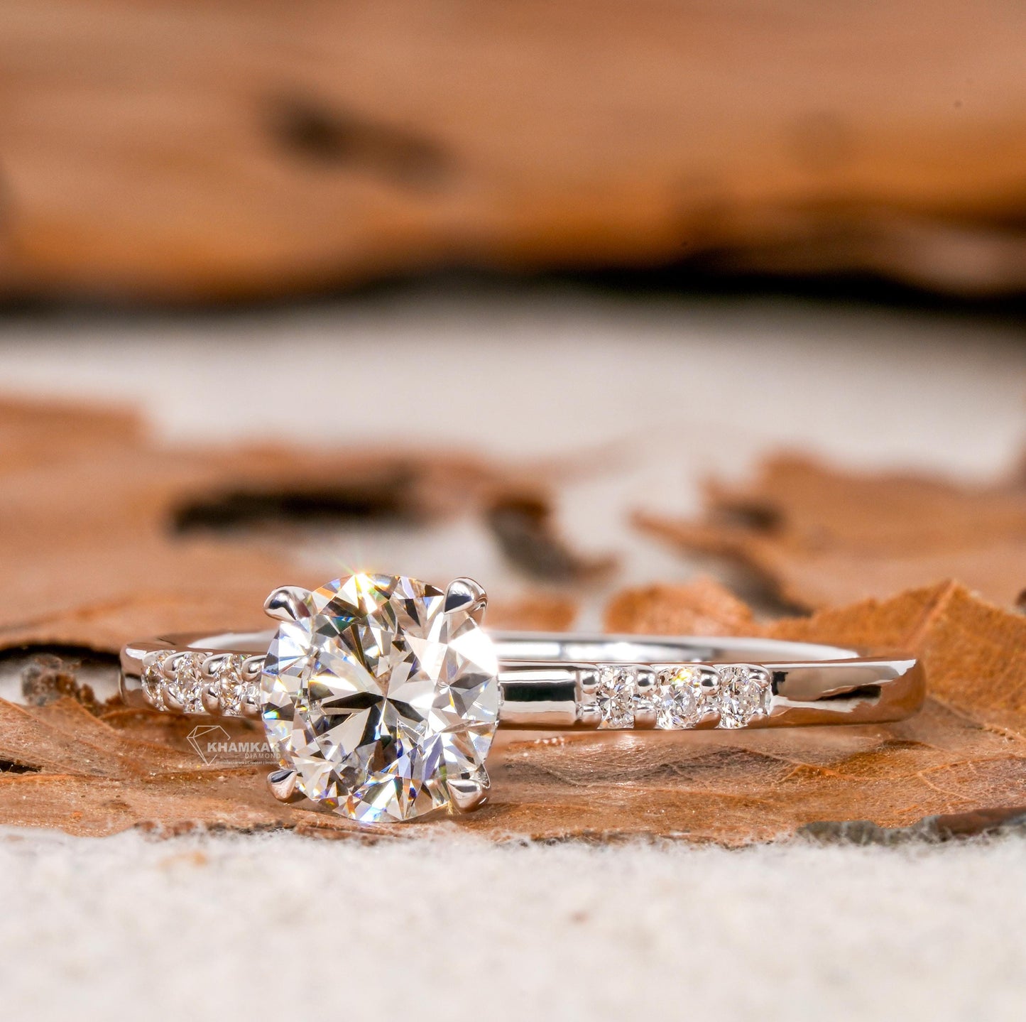 Round Lab Grown Diamond Ring | IGI Certified Engagement Ring