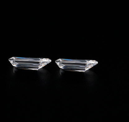 Bullet Cut Lab Diamonds For Jewelry Bullet Cut Matching Pair Loose For Stud Earrings Hand Made Diamond Loose for Her Loose Diamond Lab