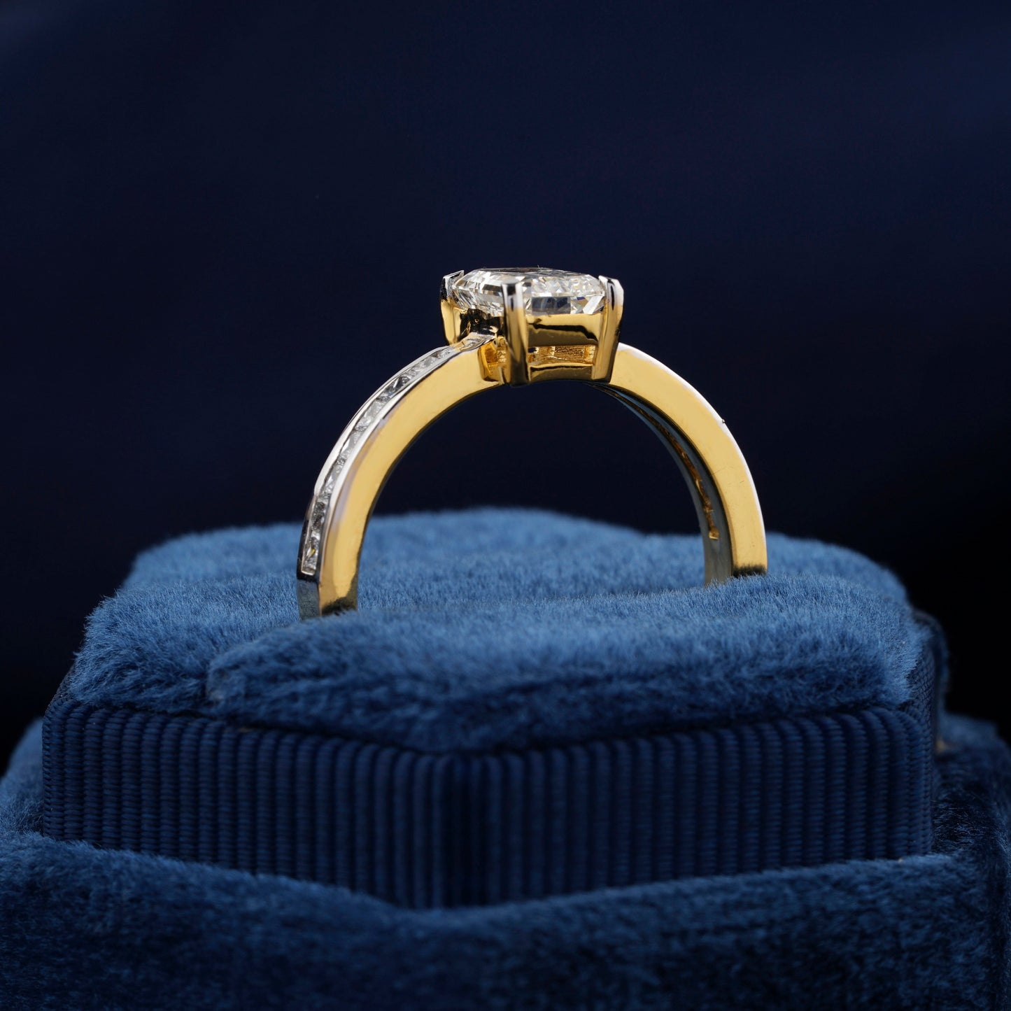 1 CT Emerald Cut Lab Grown Diamond Engagement Ring
