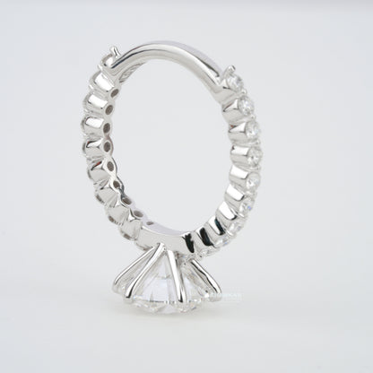 3 CT Round Lab Grown Diamond Halo Engagement Ring in White Gold