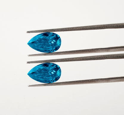 • Pear Cut Blue Lab Grown Loose Diamond for Bridal Jewelry