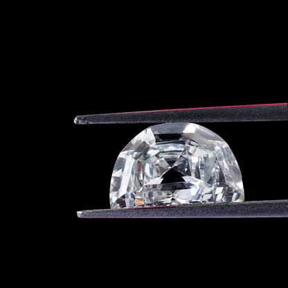 Half Moon Step Cut Lab grown Diamond Half Moon for Side Stones of Engagement Ring Antique Cut Lab Diamond Ring Conflict Free Diamond Ring