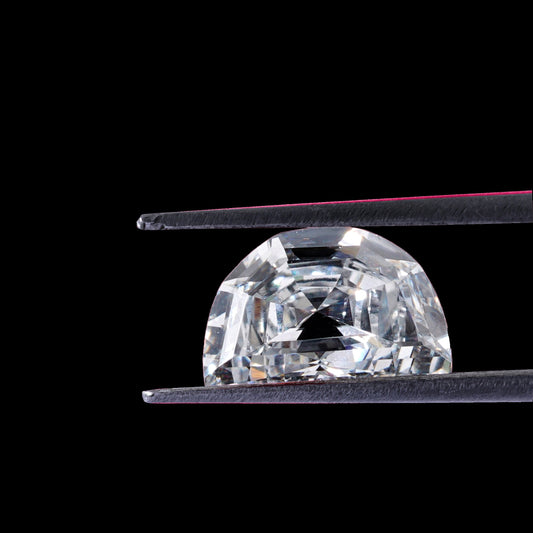 Half Moon Step Cut Lab grown Diamond Half Moon for Side Stones of Engagement Ring Antique Cut Lab Diamond Ring Conflict Free Diamond Ring