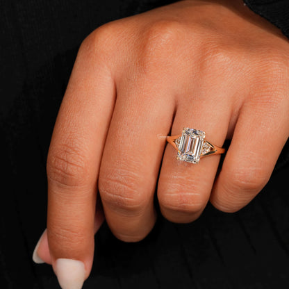 Emerald Cut Lab Grown Diamond Ring – IGI Certified Anniversary Gift for Her
