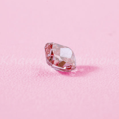 Cushion Pink Lab Grown Diamond CVD Diamond For Engagement Ring Cushion Diamond Halo Wedding Ring Fancy Vivid Pink Diamond Loose For Her