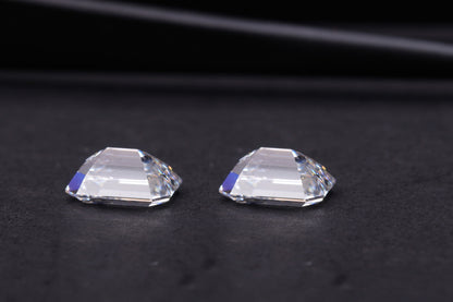 Emerald Cut Lab grown Diamond Pair For Wedding Earring Studs D-E Color Loose Diamond For Engagement Ring Conflict Free Diamond Pair