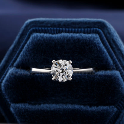 1CT IGI Certified Round Lab Grown Diamond Engagement Ring