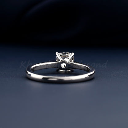 Cushion Cut Lab Diamond Solitaire Engagement Ring – Anniversary Gift for Her