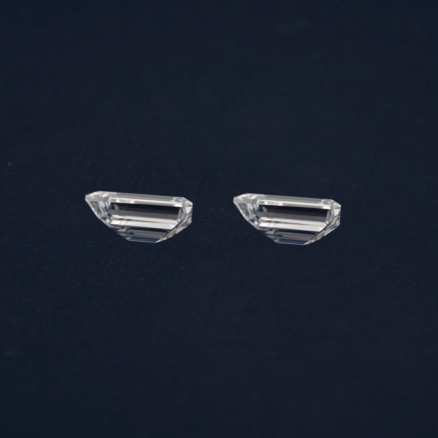 Trapezoid Lab Grown Diamond 14K White Gold Side Trapezoid Three Stone Diamond Ring Eco-Friendly Diamond Ring For Solitaire Studs Earring