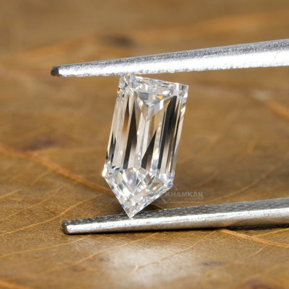 IGI Certified Bullet Cut Lab Diamond Engagement Ring | 14K White Gold