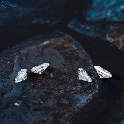 Half Moon Cut Lab Grown Diamond Engagement Ring HPHT Diamond For Solitaire Studs Lab created Antique Cut Diamond Ring For Customization