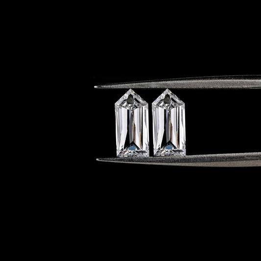 Bullet Cut Lab Diamonds For Jewelry Bullet Cut Matching Pair Loose For Stud Earrings Hand Made Diamond Loose for Her Loose Diamond Lab