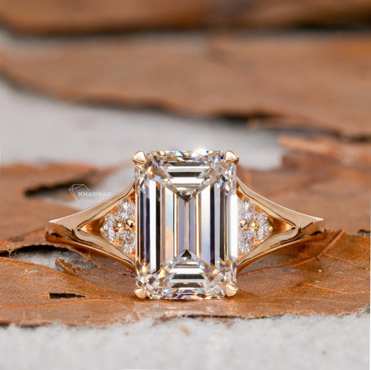 Emerald Cut Lab Grown Diamond Ring – IGI Certified Anniversary Gift for Her