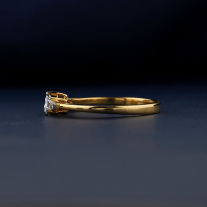 Light Blue Trillion Lab Diamond Ring – Three Stone Promise Ring