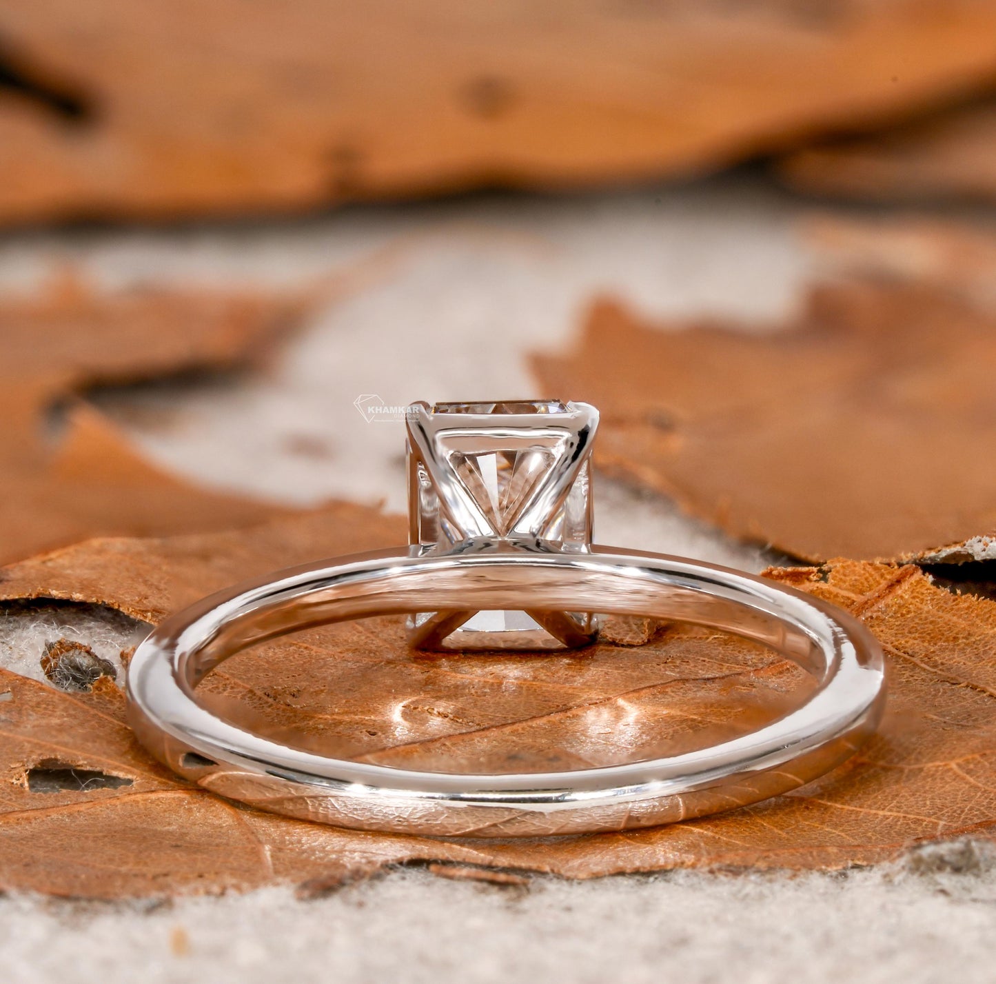 1.00 CT Radiant Cut Lab Grown Diamond Solitaire Engagement Ring