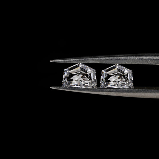 Cadillac Step Cut Labgrown Diamonds Pair For Engagement Ring For Solitaire Studs For Side Stone Diamond For Customization