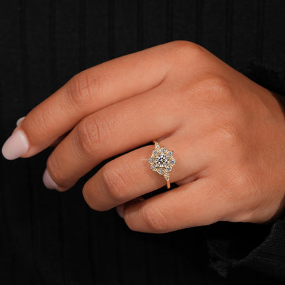 IGI Lab Grown Vintage Art Deco Diamond Ring – Engagement & Wedding Ring for Women