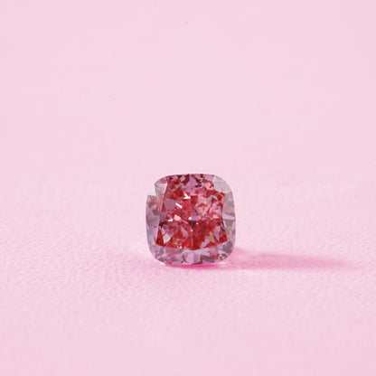 Cushion Pink Lab Grown Diamond CVD Diamond For Engagement Ring Cushion Diamond Halo Wedding Ring Fancy Vivid Pink Diamond Loose For Her