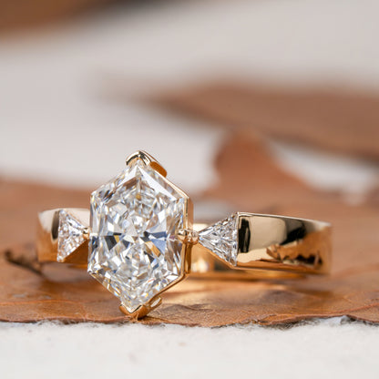2.00CT Dutch Marquise Lab Diamond Three Stone Engagement Ring For Her