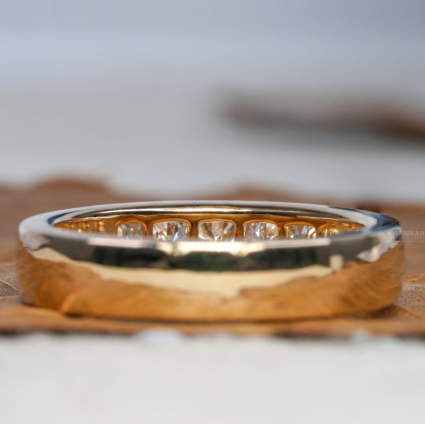 Seven Stone Lab Diamond Wedding Band | Half Eternity Ring for Her