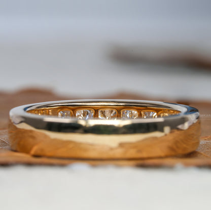 Seven Stone Lab Diamond Wedding Band | Half Eternity Ring for Her