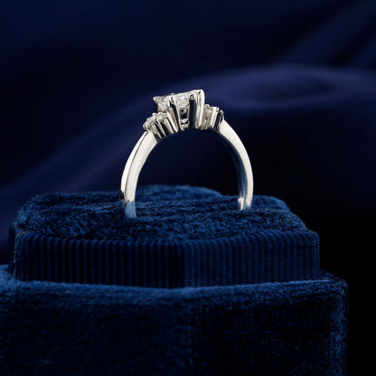 1 CT Kite Cut Lab Grown Diamond Engagement Ring for Women