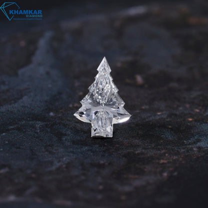 Christmas Tree Lab Grown Loose Diamond Antique Cut Christmas Tree For Necklace Eco Friendly Diamond For Studs Earring Chrismas Gift For Her
