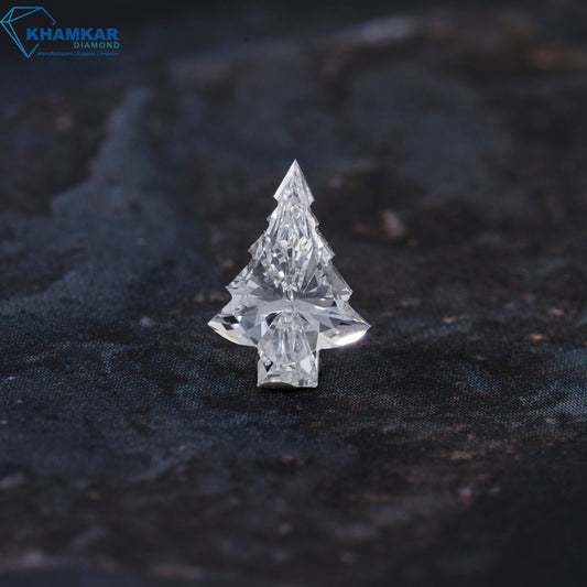 Christmas Tree Lab Grown Loose Diamond Antique Cut Christmas Tree For Necklace Eco Friendly Diamond For Studs Earring Chrismas Gift For Her