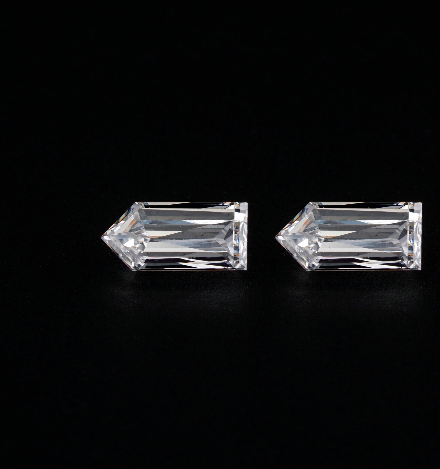 Bullet Cut Lab Diamonds For Jewelry Bullet Cut Matching Pair Loose For Stud Earrings Hand Made Diamond Loose for Her Loose Diamond Lab